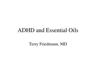 ADHD and Essential Oils