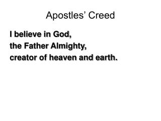 PPT - Apostles’ Creed PowerPoint Presentation, free download - ID:3097142