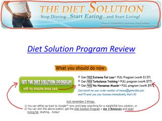 Diet Solution Program Review