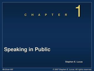 Speaking in Public