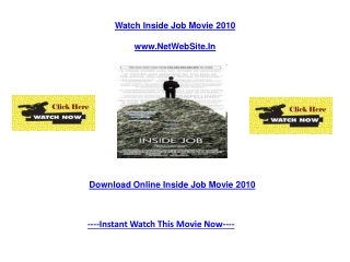 Inside Job Movie Free Online Review