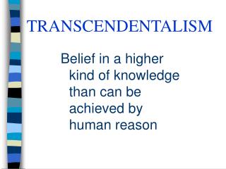 TRANSCENDENTALISM