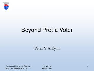 Ppt Beyond Pr E T A Voter Powerpoint Presentation Free Download Id