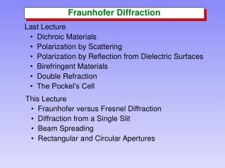 fraunhofer diffraction grating