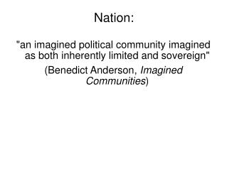 nation as imagined community