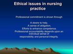 legal and ethical issues in nursing profession legal and ethical issues in nursing profession