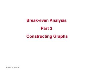 Break-even Analysis Part 3 Constructing Graphs