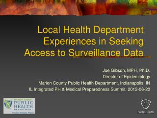Local Health Department Experiences in Seeking Access to Surveillance Data