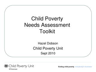 Child Poverty Needs Assessment Toolkit