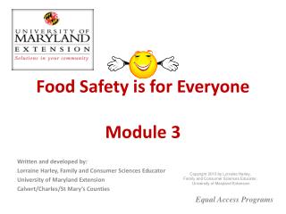 Food Safety is for Everyone Module 3
