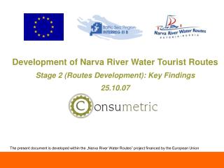 Development of Narva River Water Tourist Routes Stage 2 (Routes Development): Key Findings