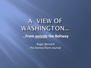 A view of Washington...