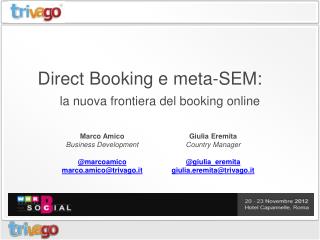 Direct Booking e meta-SEM: