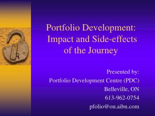 Portfolio Development: Impact and Side-effects of the Journey