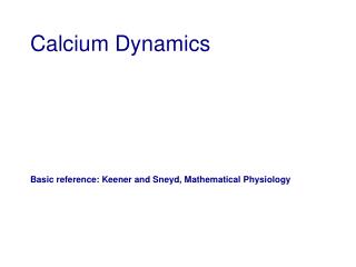 Calcium Dynamics