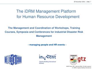 The iDRM Management Platform for Human Resource Development
