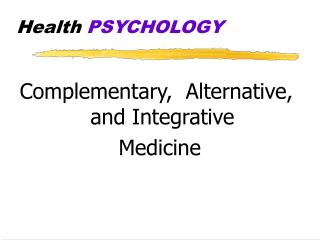 Health PSYCHOLOGY