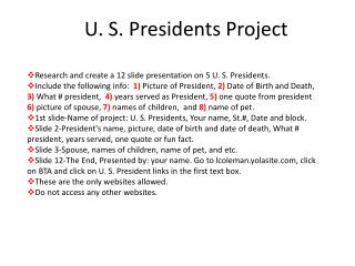 U. S. Presidents Project