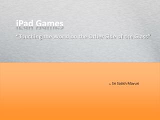 iPad Games