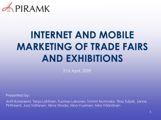 INTERNET AND MOBILE MARKETING OF TRADE FAIRS AND EXHIBITIONS