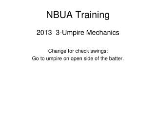 NBUA Training