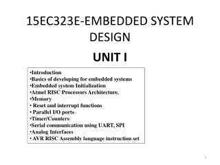 15EC323E-EMBEDDED SYSTEM DESIGN