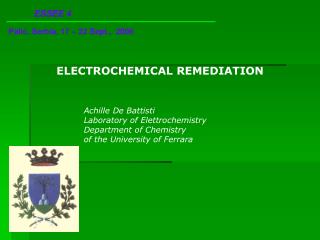 ELECTROCHEMICAL REMEDIATION