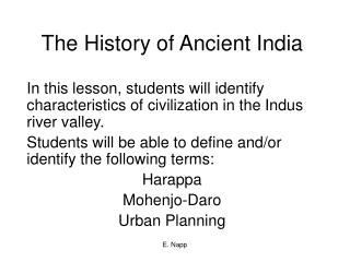 The History of Ancient India