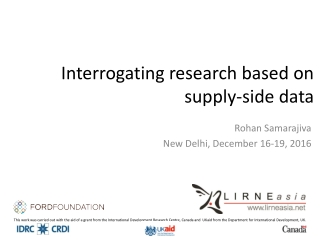 Interrogating research based on supply-side data