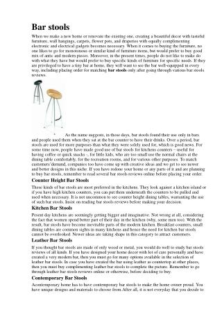 Bar stools
