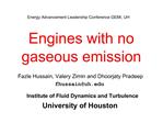 Engines with no gaseous emission