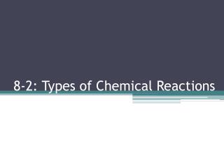 8-2: Types of Chemical Reactions