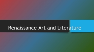 Renaissance Art and Literature