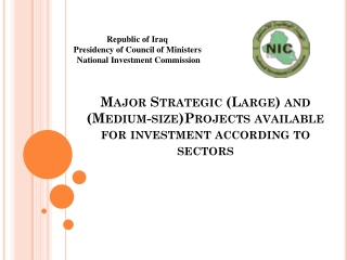 Major Strategic (Large) and (Medium-size)Projects available for investment according to sectors