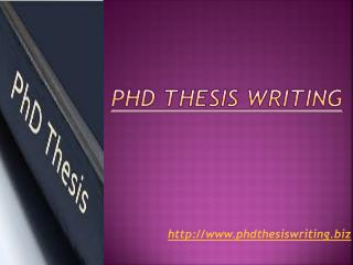 PhD Thesis Writing