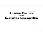 Computer Hardware and Information Representation