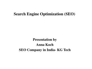 Tutorial and Basics of SEO - SEO Company in India