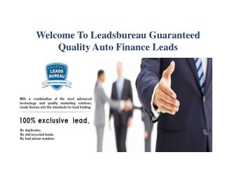 Auto Finance Leads According to The Actual Need of The Clien