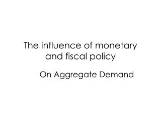 The influence of monetary and fiscal policy