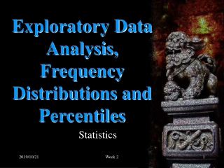 Exploratory Data Analysis, Frequency Distributions and Percentiles