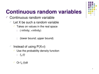 Continuous random variables