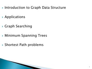 PPT - Introduction to Graph Data Structure Applications Graph Searching ...