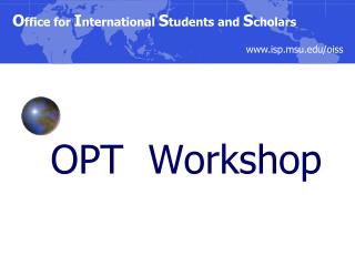 OPT Workshop