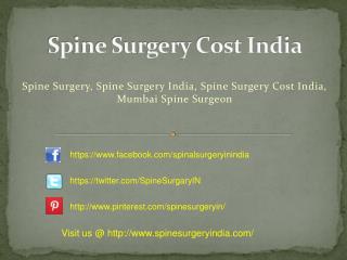 Spine Surgery India Cost