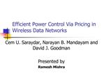 Efficient Power Control Via Pricing in Wireless Data Networks