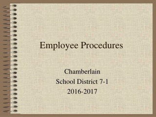 Employee Procedures