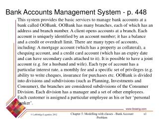 Bank Accounts Management System - p. 448