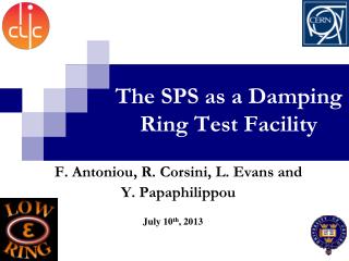 The SPS as a Damping Ring Test Facility