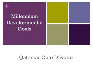 Millennium Developmental Goals