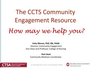 The CCTS Community Engagement Resource